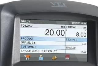 With the Vei weighing system, you receive work orders on board